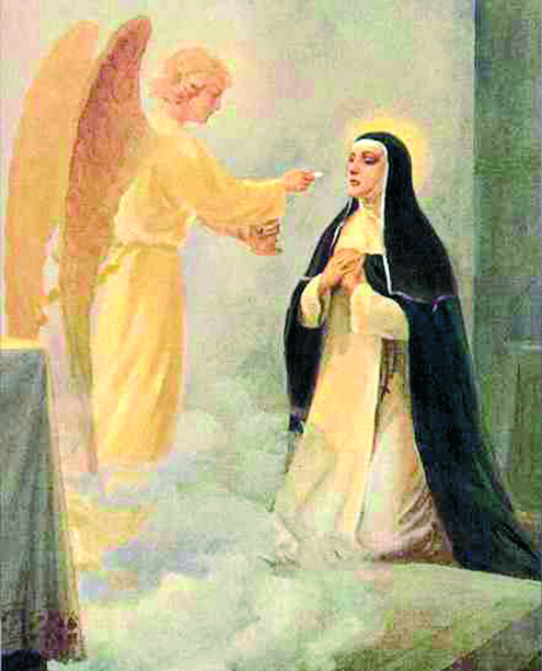 La Beata Emilia Bicchieri fu la fondatrice del Terz'Ordine Regolare Domenicano e coltivò sempre un grande amore per il Santissimo Sacramento. Un giorno